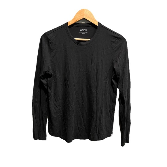 Figs Tops - FIGS‎ Black Supersoft Long Sleeve Women's Underscrub Top Size Medium